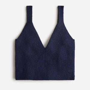 J. Crew Cashmere-blend cropped sweater-tank
